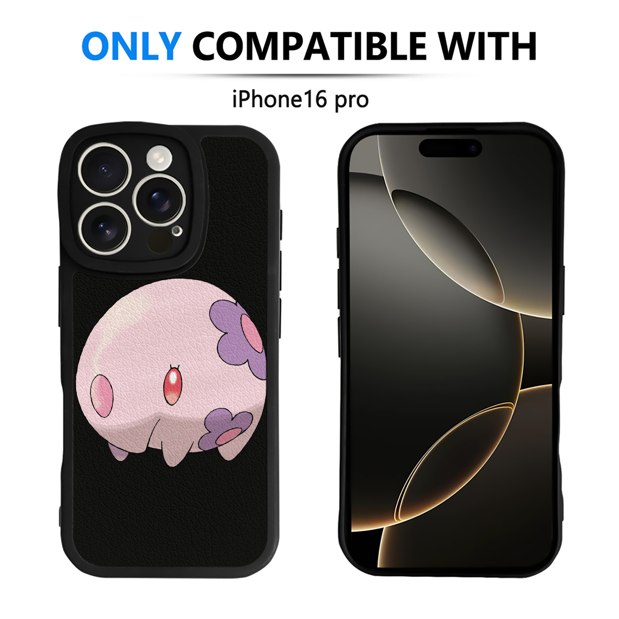 （画像用） ポケットモンスター Pokémon 【iPhone 16シリーズ対応】シリコンスマホケース（レザー調） 材質：シリコン